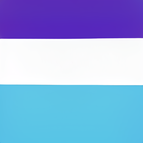 Bandera de la comunidad no binaria con franjas en colores morado, blanco y azul, representando la diversidad de identidades de género.